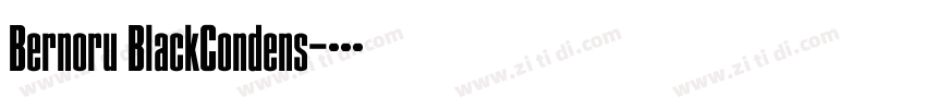 Bernoru BlackCondens字体转换